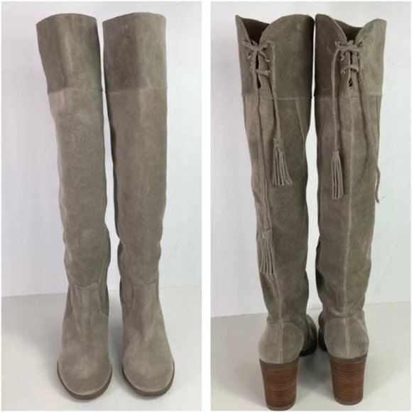 NWOT Dr. Scholl's Original Collection Lydia Knee High Boot Grey Brushed Nickel - Picture 2 of 2
